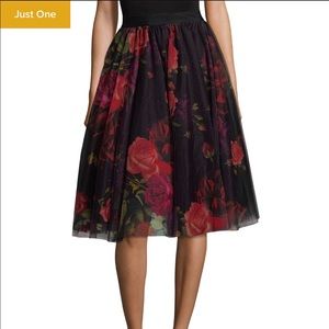 TED BAKER - ONDRA JUXTAPOSE ROSE TUTU MIDI SKIRT